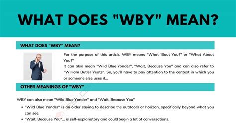 wby meaning|WBY: What It Means and How to Use It